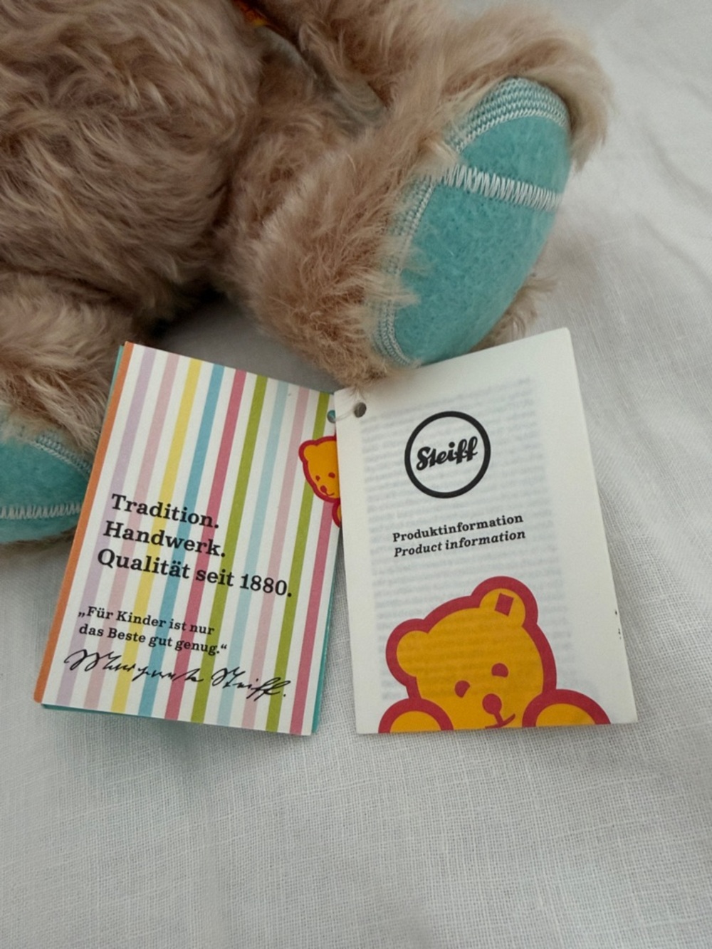 BNWT TIFFANY X STEIFF Return to Tiffany Love Teddy Bear Baby Gift - Picture 5 of 6